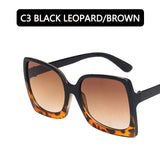 Oversized Sunglasses Women Plastic Female Big Frame Gradient Sun Glasses UV400 Gafas De Sol Mujer