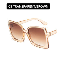 Oversized Sunglasses Women Plastic Female Big Frame Gradient Sun Glasses UV400 Gafas De Sol Mujer