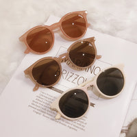 New Korean Retro Cat Eye Sunglasses Women Fashion Wild Round Frame Sun Glasses Men Brand Design Trend Mirror Sunglass UV400