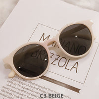 New Korean Retro Cat Eye Sunglasses Women Fashion Wild Round Frame Sun Glasses Men Brand Design Trend Mirror Sunglass UV400