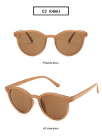 New Korean Retro Cat Eye Sunglasses Women Fashion Wild Round Frame Sun Glasses Men Brand Design Trend Mirror Sunglass UV400