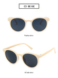 New Korean Retro Cat Eye Sunglasses Women Fashion Wild Round Frame Sun Glasses Men Brand Design Trend Mirror Sunglass UV400