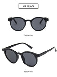 New Korean Retro Cat Eye Sunglasses Women Fashion Wild Round Frame Sun Glasses Men Brand Design Trend Mirror Sunglass UV400