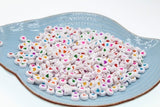 300PCS Round Mix Color Acrylic Letter Beads for Jewelry Making Kid Diy Material Loose Spacer 4*7mm