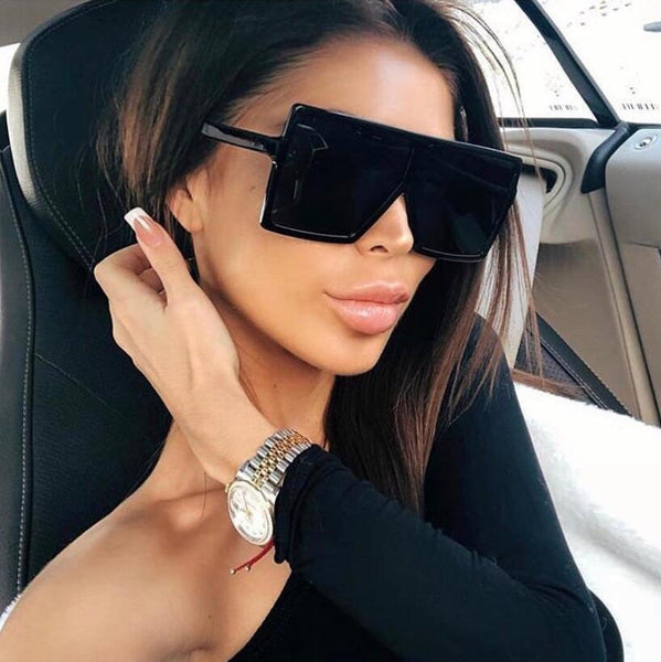 Plastic Oversized Sunglasses Women Big Square Frame Sunglasses for Female UV400 Sun Glasses Oculos Masculino