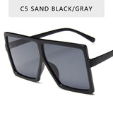 Plastic Oversized Sunglasses Women Big Square Frame Sunglasses for Female UV400 Sun Glasses Oculos Masculino