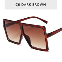 Plastic Oversized Sunglasses Women Big Square Frame Sunglasses for Female UV400 Sun Glasses Oculos Masculino