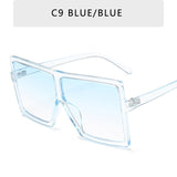 Plastic Oversized Sunglasses Women Big Square Frame Sunglasses for Female UV400 Sun Glasses Oculos Masculino