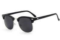 Half Metal Sunglasses Men/Women Retro Rivet Lens Classic Sun Glasses Female Oculos UV400
