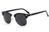 Half Metal Sunglasses Men/Women Retro Rivet Lens Classic Sun Glasses Female Oculos UV400