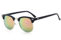 Half Metal Sunglasses Men/Women Retro Rivet Lens Classic Sun Glasses Female Oculos UV400