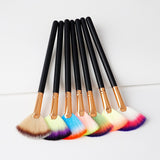 Wood Handle 1pcs Face Brush 7 Colors Face Powder Makeup Brush