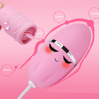 12 Speeds Vibrating Egg Tongue Licking Vibrator Vagina Ball G Spot Massager Nipple Clitoris Stimulator for Women