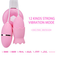 12 Speeds Vibrating Egg Tongue Licking Vibrator Vagina Ball G Spot Massager Nipple Clitoris Stimulator for Women