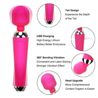 for Woman Vibrating Dildo Powerful Magic Wand AV Vibrator Clitoris Stimulator Masturbator G Spot Massager