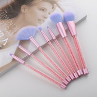 7 Pcs Unicorn Glitter Makeup Brushes Set Diamond Crystal Handle Powder Foundation Eyebrow Eyeliner Face MakeUp Brush Set