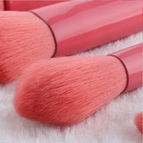 5Pcs Professional Makeup Brushes Set Candy Transparent Handle Eye Shadow Foundation Powder Blush Brush Cosmetic Tools