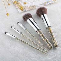 5Pcs Professional Makeup Brushes Set Candy Transparent Handle Eye Shadow Foundation Powder Blush Brush Cosmetic Tools