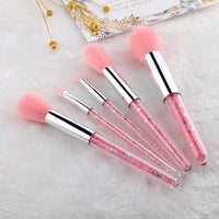 5Pcs Professional Makeup Brushes Set Candy Transparent Handle Eye Shadow Foundation Powder Blush Brush Cosmetic Tools