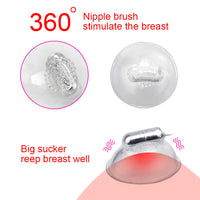 Tongue Lick Nipple Suction Cups Vibrator Breast Enlarge Massager Nipple Sucker for Woman Electric Breast Pump