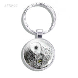 Yin Yang Keychain Yin Yang Owls Cats Tree of Life Keychain Tai Chi Keychain Yin Yang Gifts for Men Women