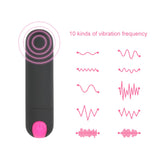 10 Speed Mini Bullet Vibrator Powerful Finger Design Strong Vibration G-spot Massager for Women USB Rechargeable