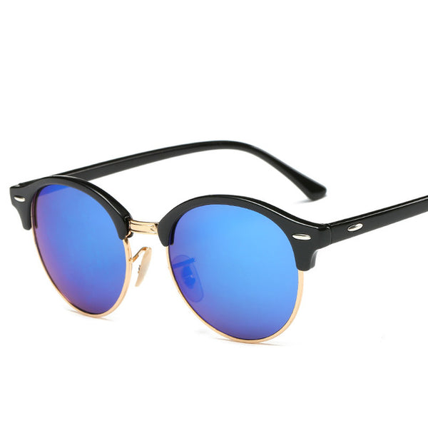 Hot Fashion Sunglasses Women Popular Brand Designer Retro men Summer Style Sun Glasses Rivet Frame Colorful Coating Shades