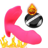 Heating Vibrator Vaginal Massage Wearable Dildo Clitoris Stimulator 10 Mode Remote and Voice Control for Woman