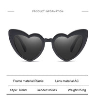 Cat Eye Love Sunglasses Women Heart Sun Glasses Female UV400