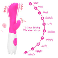 Dual Vibration Clitoris Stimulation Vibrator Masturbation Dildo for Women Vagina Massager