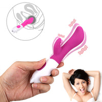 Dual Vibration Clitoris Stimulation Vibrator Masturbation Dildo for Women Vagina Massager