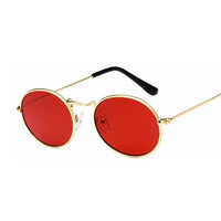 Oval Sunglasses Women Small Black Red Yellow Shades Sun Glasses Female UV400