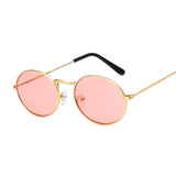 Oval Sunglasses Women Small Black Red Yellow Shades Sun Glasses Female UV400