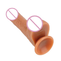 10 Frequency Realistic Dildo Vibrator Masturbation Remote Telescopic Vibrators Flexible Soft Silicone 42°Heating