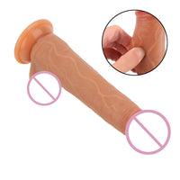 10 Frequency Realistic Dildo Vibrator Masturbation Remote Telescopic Vibrators Flexible Soft Silicone 42°Heating