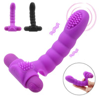 With 10 Powerful Vibration Masturbator for Women Finger Sleeve Vibrator Clitoris Stimulator Vaginal Massager