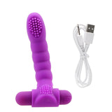 With 10 Powerful Vibration Masturbator for Women Finger Sleeve Vibrator Clitoris Stimulator Vaginal Massager