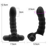 With 10 Powerful Vibration Masturbator for Women Finger Sleeve Vibrator Clitoris Stimulator Vaginal Massager