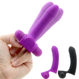 With 10 Powerful Vibration Masturbator for Women Finger Sleeve Vibrator Clitoris Stimulator Vaginal Massager