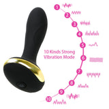 10 Mode Silicone Butt Plug for Men Anal Vibrator Prostate Massager