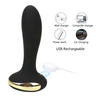 10 Mode Silicone Butt Plug for Men Anal Vibrator Prostate Massager