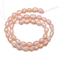 Natural Freshwater Pearl Beads High Quality 34cm Rice Shape Punch Loose Beads for DIY Elegant Necklace Bracelet Jewelry Making