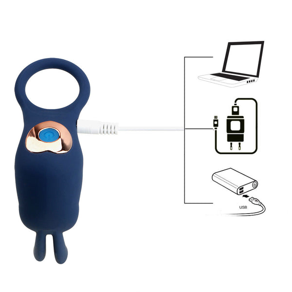 OLO 10 Speeds Clitoris Stimulation Massager Couple Male Delay Ejaculation Penis Ring Vibrating Cock Rings Sex Toy for Men