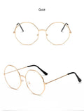 Round Classic Clear Glasses Gold Frame Vintage Glasses Women Men Optical Eyeglasses Transparent Clear Oculos