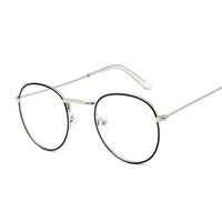 Fashion Vintage Clear Lens Pink Glasses Women Nerd Eyewear Retro Metal Frame Eyeglasses Black Small Round Circle Eye Glasses