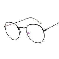 Fashion Vintage Clear Lens Pink Glasses Women Nerd Eyewear Retro Metal Frame Eyeglasses Black Small Round Circle Eye Glasses