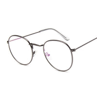 Fashion Vintage Clear Lens Pink Glasses Women Nerd Eyewear Retro Metal Frame Eyeglasses Black Small Round Circle Eye Glasses