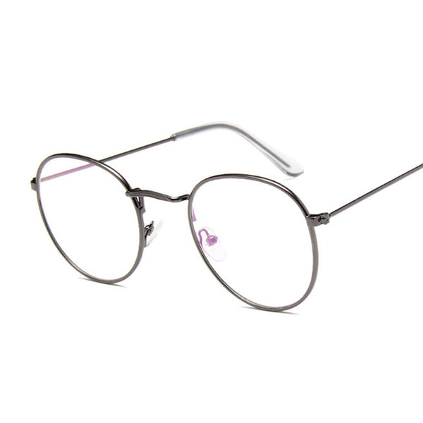 Fashion Vintage Clear Lens Pink Glasses Women Nerd Eyewear Retro Metal Frame Eyeglasses Black Small Round Circle Eye Glasses