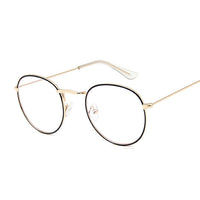 Fashion Vintage Clear Lens Pink Glasses Women Nerd Eyewear Retro Metal Frame Eyeglasses Black Small Round Circle Eye Glasses