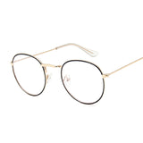 Fashion Vintage Clear Lens Pink Glasses Women Nerd Eyewear Retro Metal Frame Eyeglasses Black Small Round Circle Eye Glasses